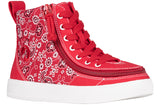 TODDLER RED PAISLEY BILLY CLASSIC LACE HIGH TOPS