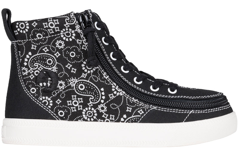 TODDLER BLACK PAISLEY BILLY CLASSIC LACE HIGH TOPS