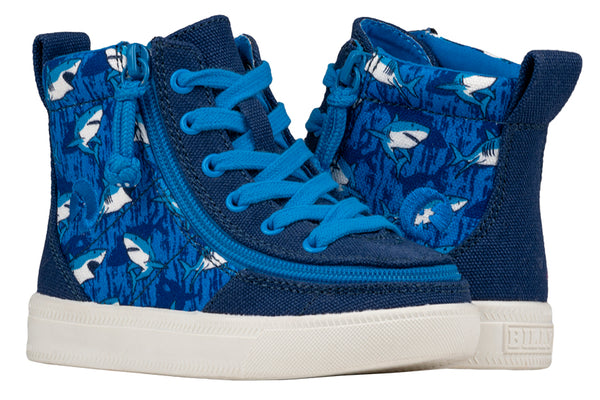 TODDLER BLUE SHARKS BILLY CLASSIC LACE HIGH TOPS
