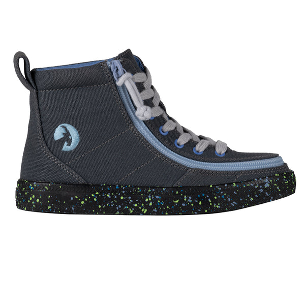 CHARCOAL/BLUE SPECKLE BILLY CLASSIC LACE HIGH TOPS