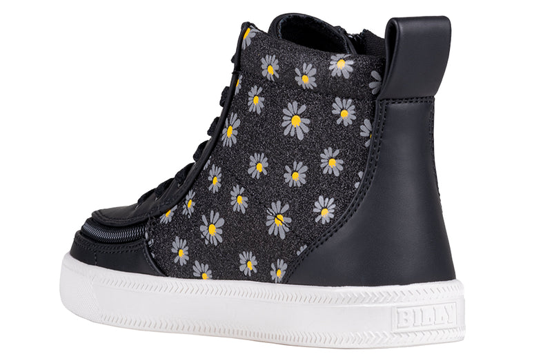 TODDLER BLACK DAISY BILLY CLASSIC LACE HIGH TOPS