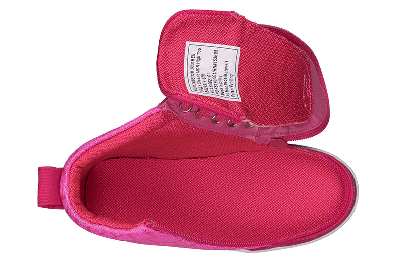 TODDLER PINK PRINT BILLY CLASSIC D I R HIGH TOPS (WIDE)