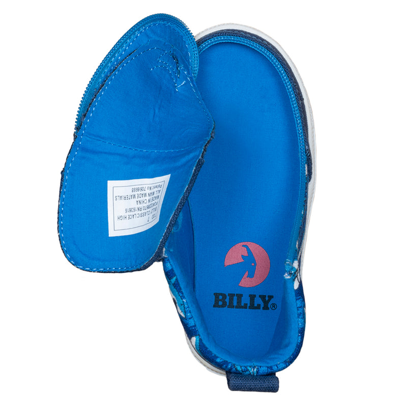 TODDLER BLUE SHARKS BILLY CLASSIC LACE HIGH TOPS